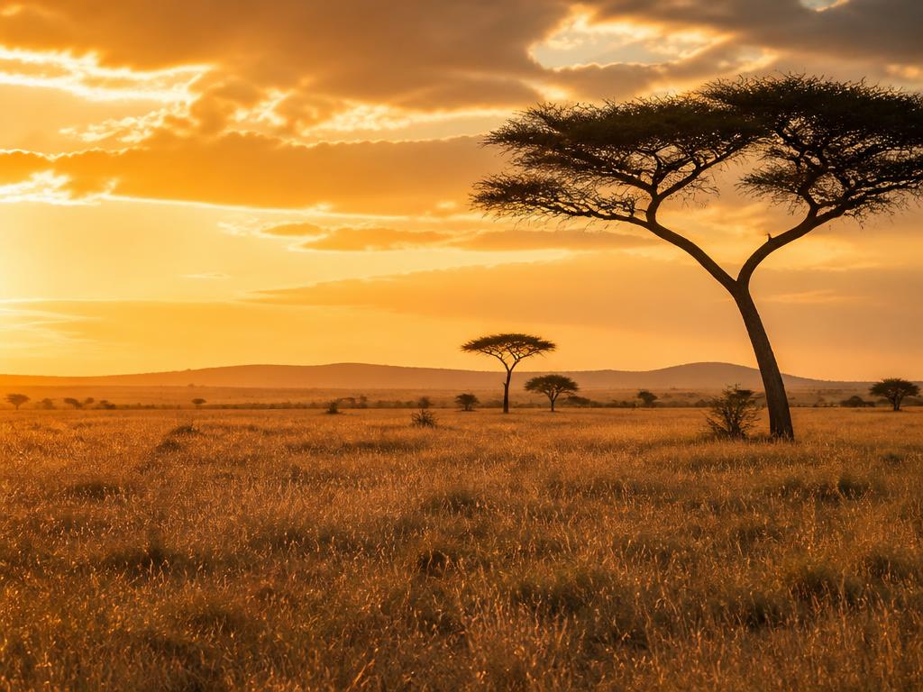 Die weite Landschaft der Masai Mara