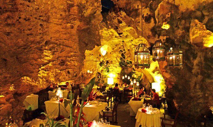 View from inside the restaurant