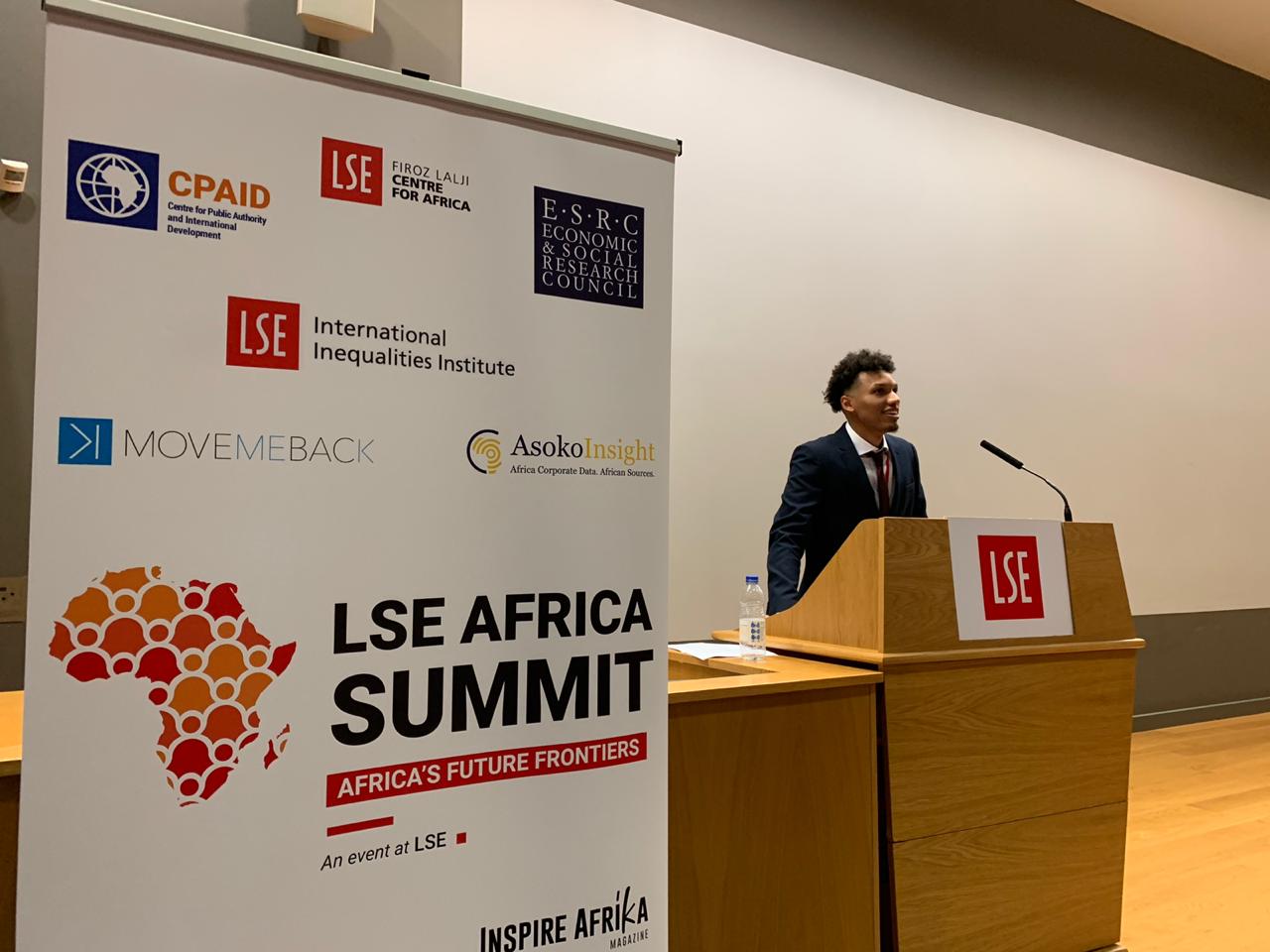 Sidney speaking at the LSE Africa Summit