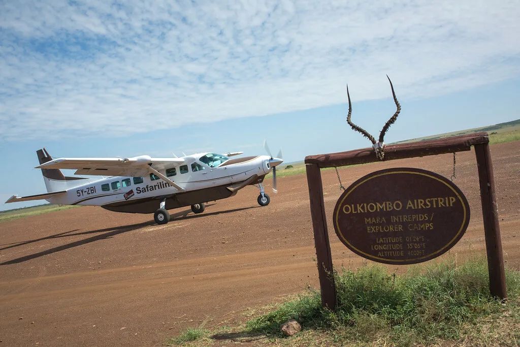 One of many airstrips in the Masai Mara